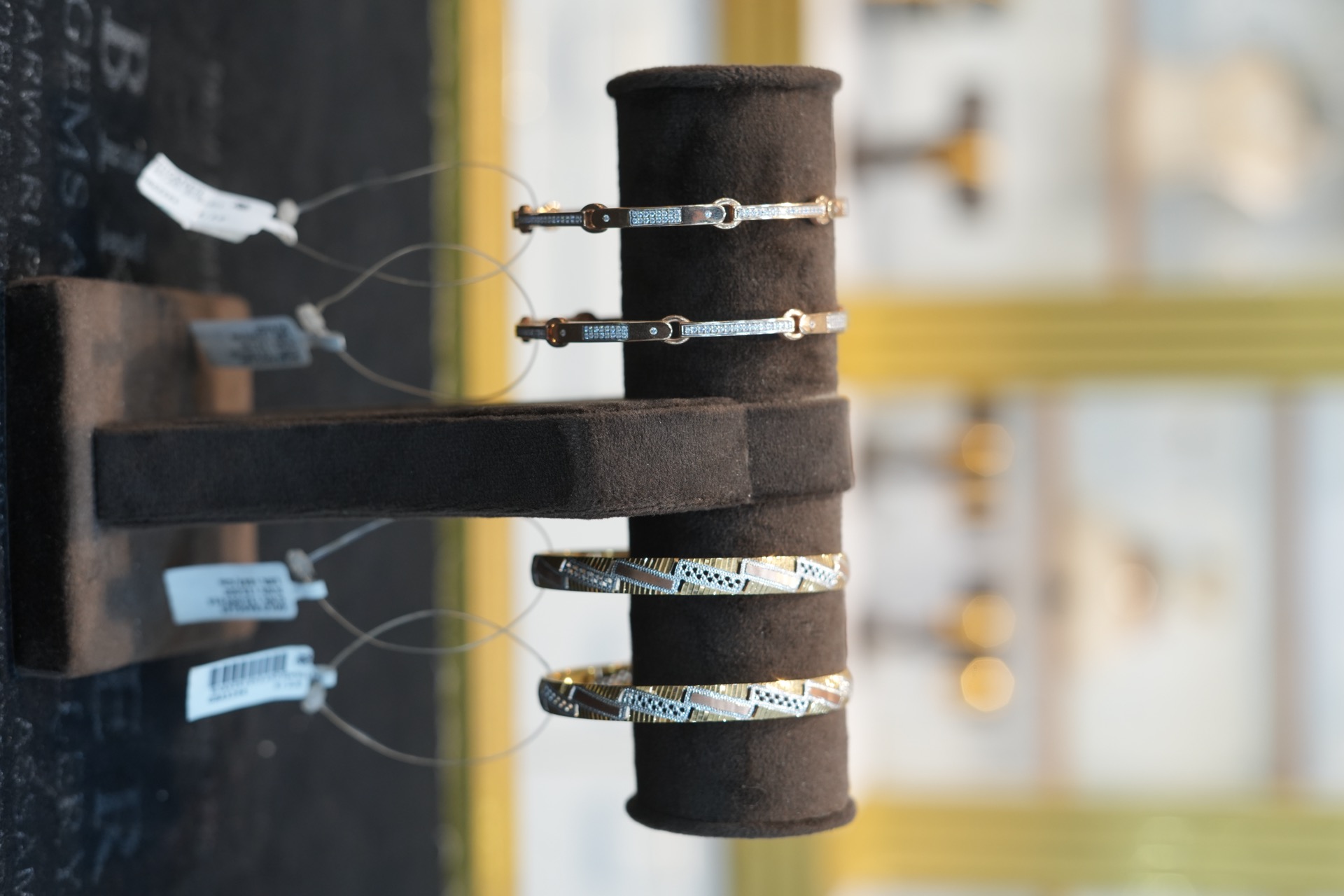 Gold bangle showcase